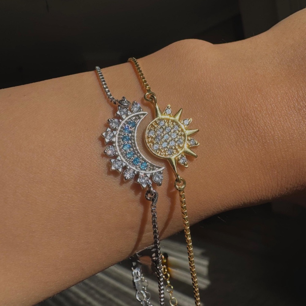 New Sun Moon Couple Necklace Stainless Steel Magnetic - Picture 8 of 8